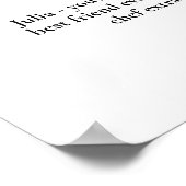 Birthday Party Photo Black Gold White Fun Welcome ポスター (角)