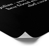 Birthday Party Photo Black White Fun Welcome ポスター (角)