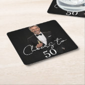 Birthday party photo cheers スクエアペーパーコースター (アングル)