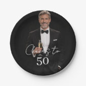 Birthday party photo cheers ペーパープレート (正面)