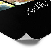 Birthday Party Photo Collage, Simple, Fun Welcome ポスター (角)