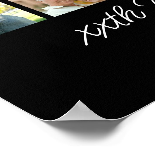 Birthday Party Photo Collage, Simple, Fun Welcome  ポスター (角)