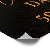 Birthday party photo gold elegant welcome ポスター (角)