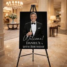 Birthday party photo welcome