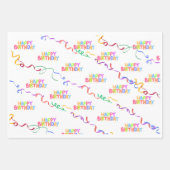Birthday Party Props Colorful ラッピングペーパーシート (正面3)