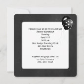 Birthday Party Retro Typewriter by a Window 招待状 (裏面)