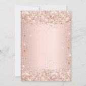 Birthday party rose gold diamond photo 招待状 (裏面)