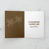 Birthday Party Sparkler In a Glass Of Whiskey カード (内部)