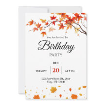 Birthday party spring flowers invitation