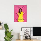Birthday Party Welcome Sign Poster with Photo ポスター (ホームオフィス)