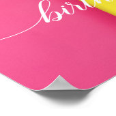 Birthday Party Welcome Sign Poster with Photo ポスター (角)