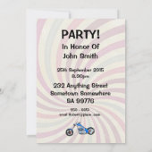 Birthday party with a girl on a motorbike 招待状 (裏面)