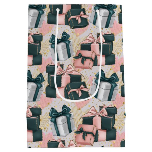 Birthday Pattern  ミディアムペーパーバッグ (裏面)