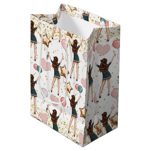 Birthday Pattern  ミディアムペーパーバッグ (正面アングル)