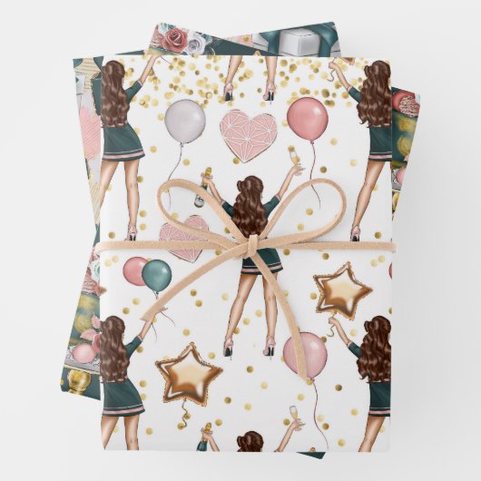 Birthday Pattern  ラッピングペーパーシート (インサイチュ)