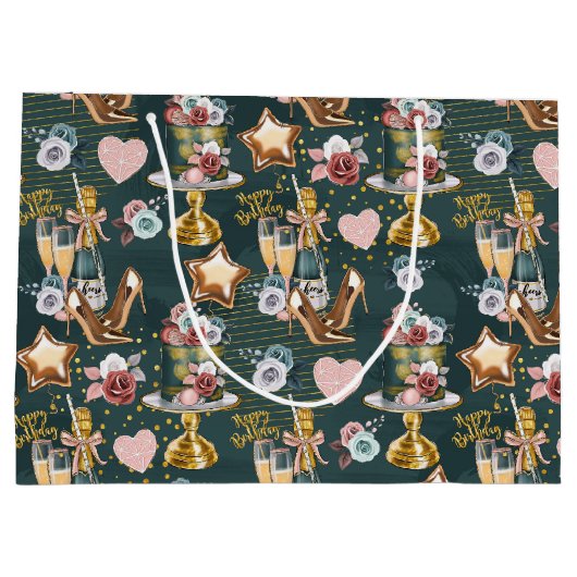 Birthday Pattern  ラージペーパーバッグ (裏面)