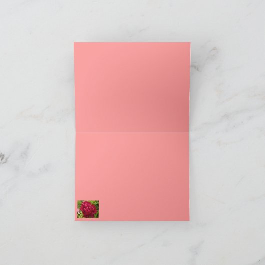 Birthday peony notecard カード (内部)