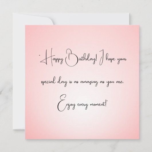 Birthday Personalize Custom card 招待状 (裏面)