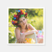 Birthday Personalized Photo Text Design Cocktail  スタンダードカクテルナプキン (正面)