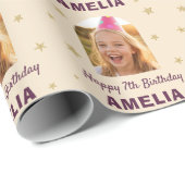 Birthday Personalized Photo Wrapping ラッピングペーパー (ロールコーナー)