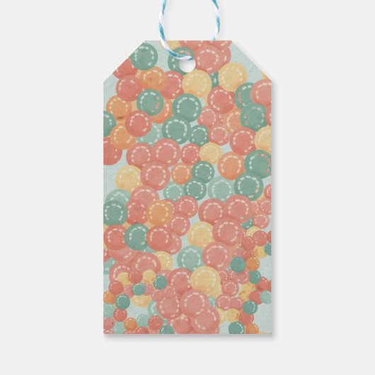 Birthday Picnic, Cute Retro Style,  ギフトタグ (裏面)