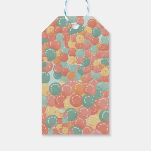 Birthday Picnic, Cute Retro Style ギフトタグ (裏面)