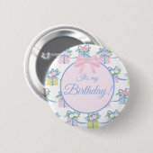 Birthday Pin - Every Day is a Gift Inspired TBBC 缶バッジ (正面&裏面)