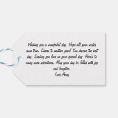 Birthday Pink floral gift tag, personalized  ギフトタグ (裏面横)