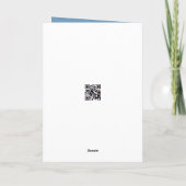 Birthday Polar Bear Sitting Under Northern Lights カード (裏面)