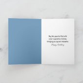 Birthday Polar Bear Sitting Under Northern Lights カード (内部)