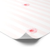 Birthday poster for baby girl ポスター (角)