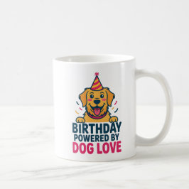 Birthday Powered by Dog Love Illustration コーヒーマグカップ