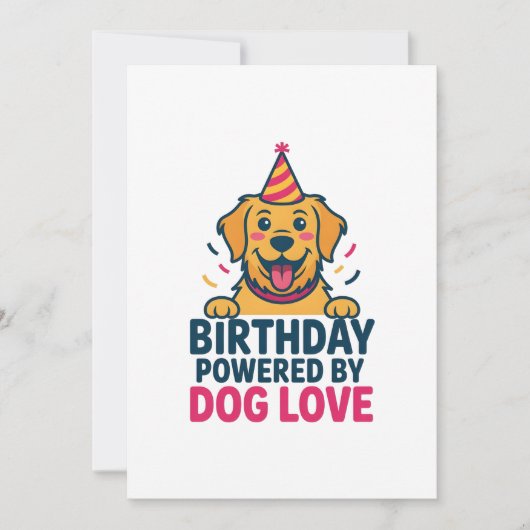 Birthday Powered by Dog Love Illustration シーズンカード (正面)