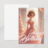 Birthday Princess in a Dreamy Pink Gown (正面/裏面)