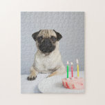 Birthday Pug ジグソーパズル<br><div class="desc">Pug having a birthday treat!</div>