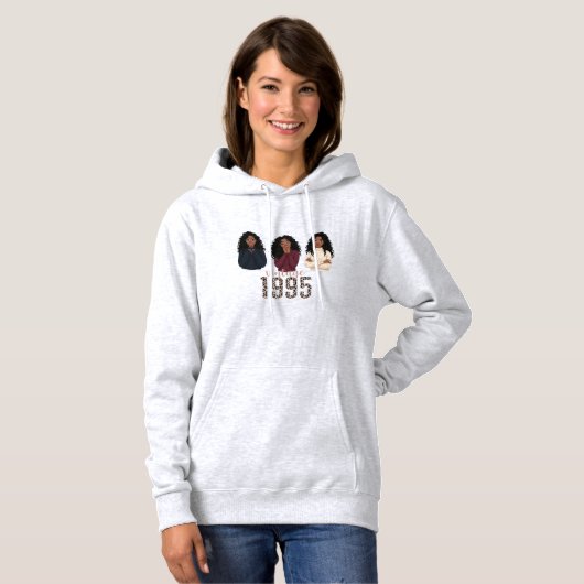 Birthday Queen 1995 Leopard Print Sudadera パーカ (正面フル)