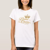 Birthday Queen Gold Crown Shirt Design – Glam  Tシャツ (正面)