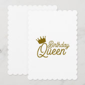 BIRTHDAY QUEEN INVITATIONS 招待状 (正面/裏面)