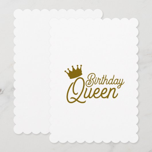 BIRTHDAY QUEEN INVITATIONS 招待状 (正面/裏面)