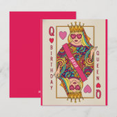 Birthday Queen Playing Card Funny Custom Name Card シーズンカード (正面/裏面)