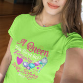 Birthday Queens Are Born in February Text T-Shirt Tシャツ
