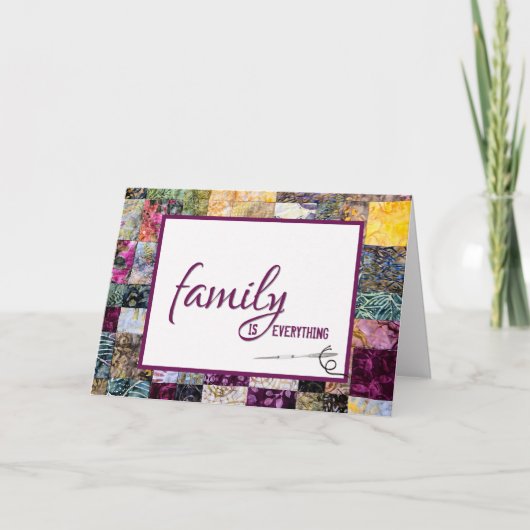 Birthday Quilt and Needle for Mother-in-law カード (正面)