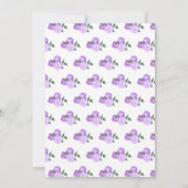 Birthday Red Hair Princess Purple Happy Birthday サンキューカード (裏面)