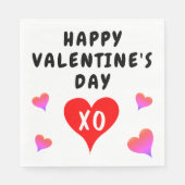 Birthday Red Pink Purple Hearts Any Age スタンダードランチョンナプキン (正面)