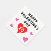 Birthday Red Pink Purple Hearts Any Age スタンダードランチョンナプキン (角)