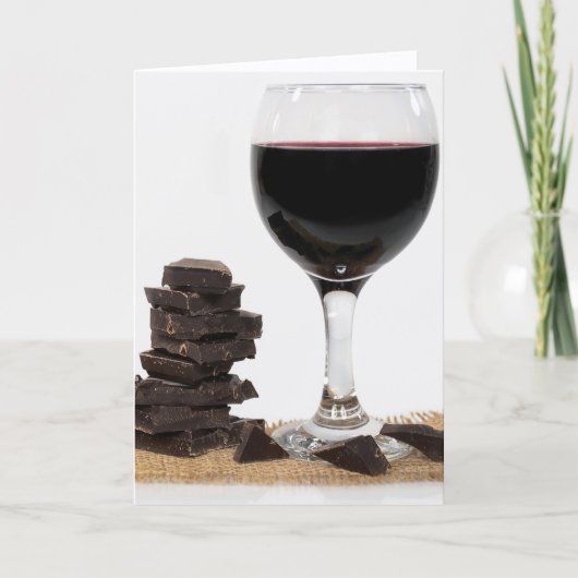 Birthday Red Wine and Dark Chocolate カード (正面)