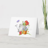 Birthday Religious Tulip Watering Can Card カード (正面)