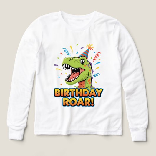 Birthday Roar Cute Dinosaur Birthday Party Design (デザイン正面)