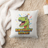 Birthday Roar Cute Dinosaur Birthday Party Design クッション (ブランケット)