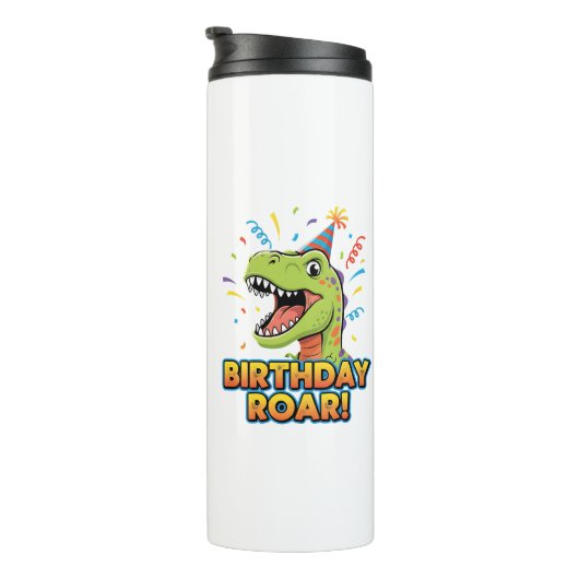 Birthday Roar Cute Dinosaur Birthday Party Design タンブラー (回転右)